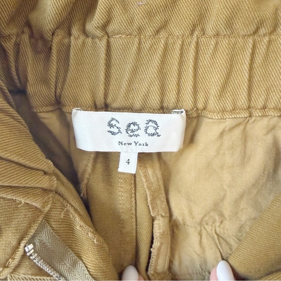 Sea New York Metta Acid Wash Denim Pants in Olive Sz 4 - Picture 4 of 8